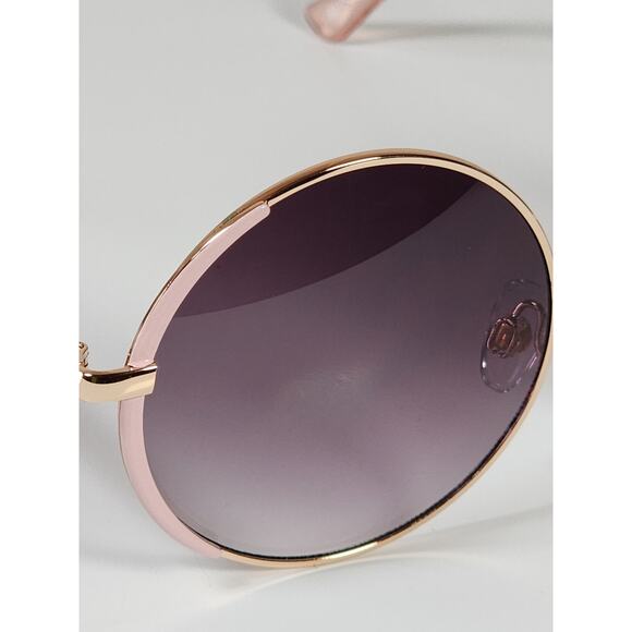 FGX by Foster Grant Gold & Pink Full Round Metal Frame Sunglasses 52077FGX653 - Picture 7 of 11